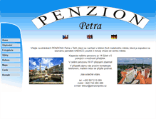 Tablet Screenshot of penzionpetra.cz